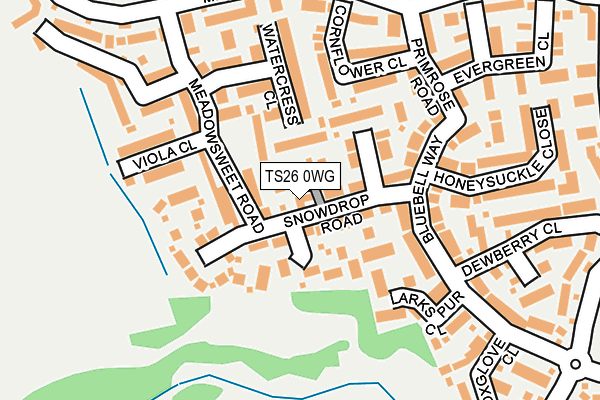 TS26 0WG map - OS OpenMap – Local (Ordnance Survey)