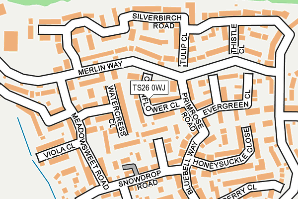 TS26 0WJ map - OS OpenMap – Local (Ordnance Survey)