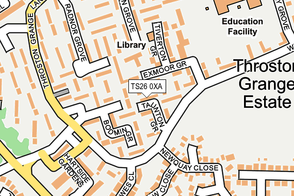 TS26 0XA map - OS OpenMap – Local (Ordnance Survey)
