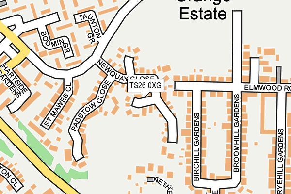 TS26 0XG map - OS OpenMap – Local (Ordnance Survey)
