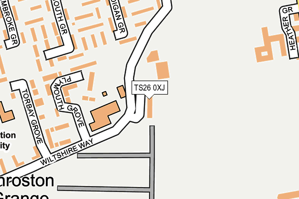 TS26 0XJ map - OS OpenMap – Local (Ordnance Survey)