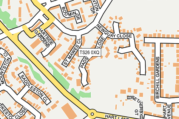 TS26 0XQ map - OS OpenMap – Local (Ordnance Survey)