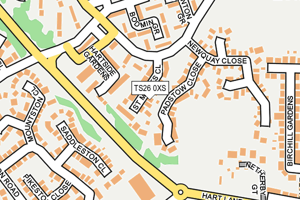 TS26 0XS map - OS OpenMap – Local (Ordnance Survey)