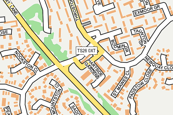 TS26 0XT map - OS OpenMap – Local (Ordnance Survey)