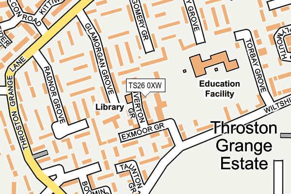 TS26 0XW map - OS OpenMap – Local (Ordnance Survey)