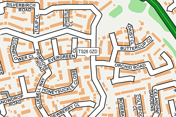 TS26 0ZD map - OS OpenMap – Local (Ordnance Survey)