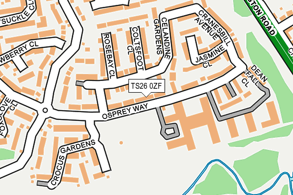 TS26 0ZF map - OS OpenMap – Local (Ordnance Survey)
