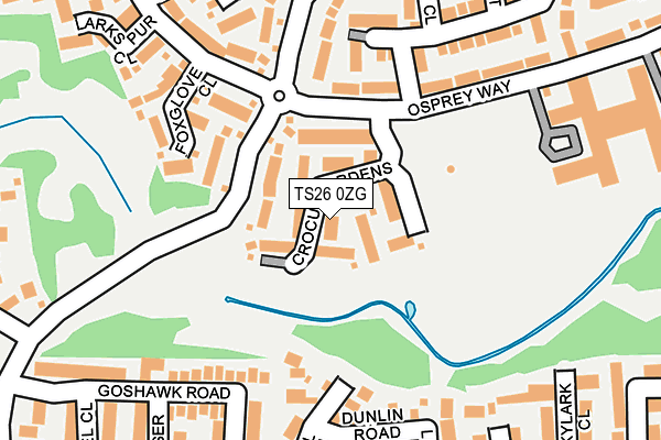 TS26 0ZG map - OS OpenMap – Local (Ordnance Survey)