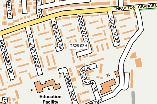 TS26 0ZH map - OS OpenMap – Local (Ordnance Survey)