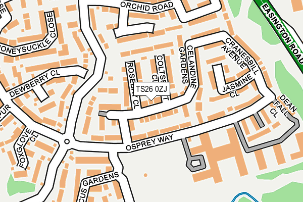 TS26 0ZJ map - OS OpenMap – Local (Ordnance Survey)