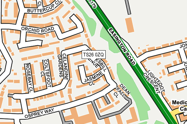 TS26 0ZQ map - OS OpenMap – Local (Ordnance Survey)