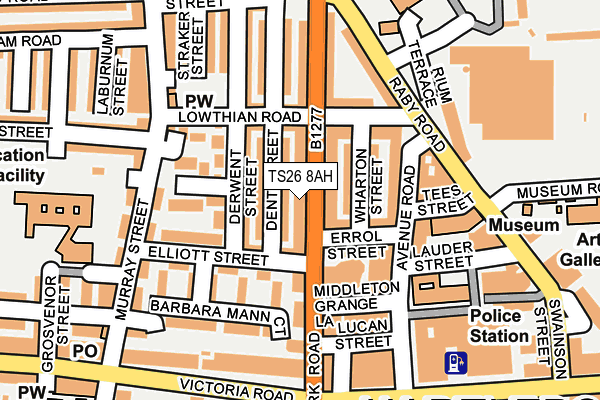 TS26 8AH map - OS OpenMap – Local (Ordnance Survey)