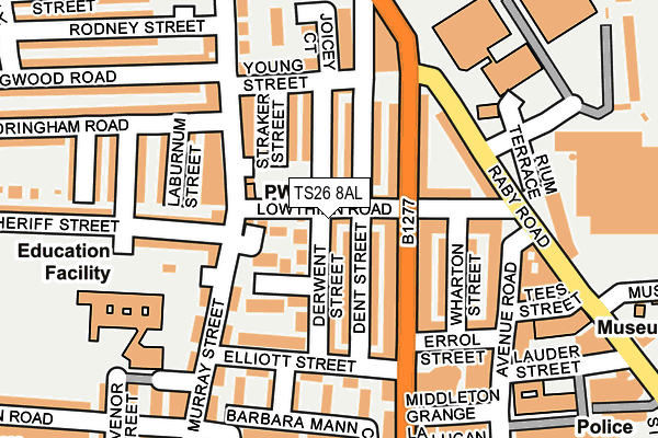 TS26 8AL map - OS OpenMap – Local (Ordnance Survey)