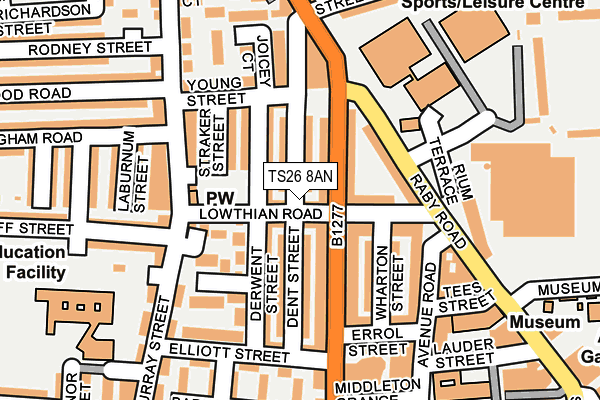 TS26 8AN map - OS OpenMap – Local (Ordnance Survey)