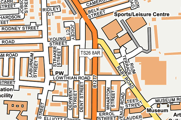 TS26 8AR map - OS OpenMap – Local (Ordnance Survey)