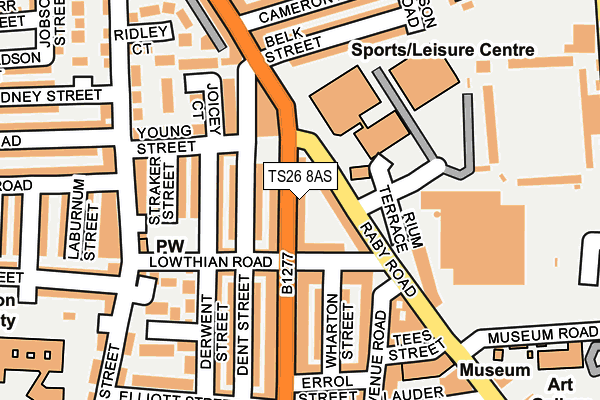 TS26 8AS map - OS OpenMap – Local (Ordnance Survey)