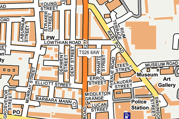 TS26 8AW map - OS OpenMap – Local (Ordnance Survey)