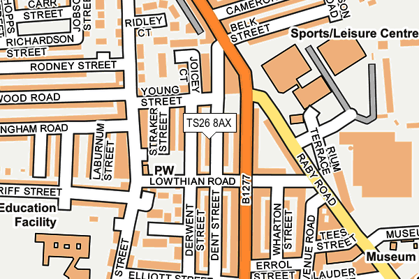 TS26 8AX map - OS OpenMap – Local (Ordnance Survey)