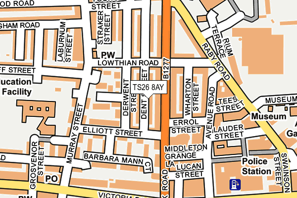 TS26 8AY map - OS OpenMap – Local (Ordnance Survey)