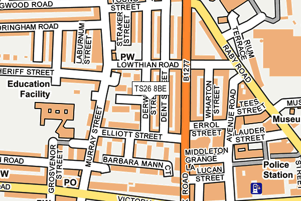 TS26 8BE map - OS OpenMap – Local (Ordnance Survey)