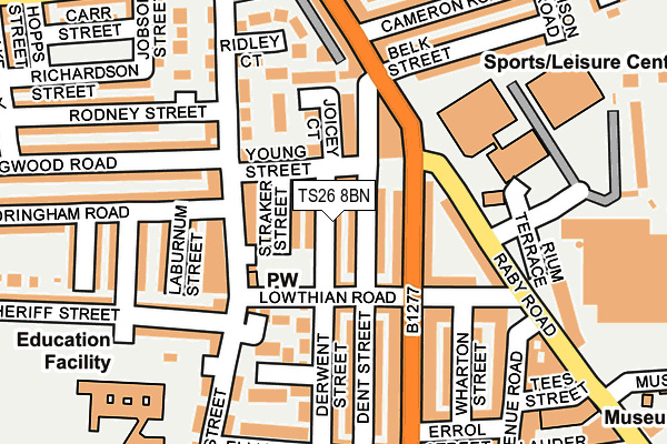 TS26 8BN map - OS OpenMap – Local (Ordnance Survey)