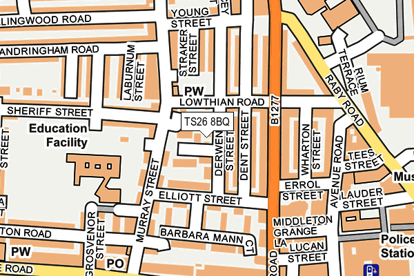 TS26 8BQ map - OS OpenMap – Local (Ordnance Survey)