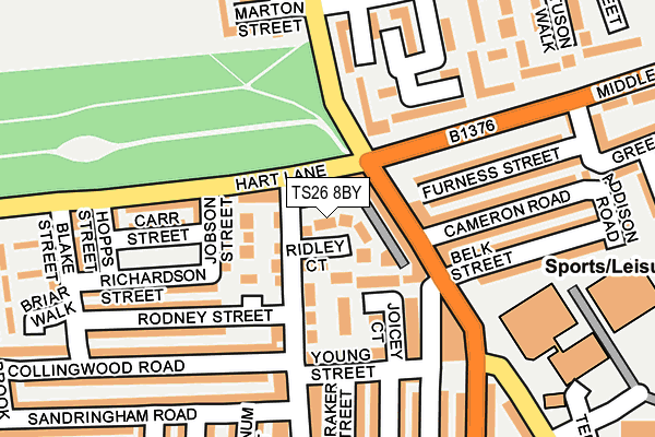 TS26 8BY map - OS OpenMap – Local (Ordnance Survey)