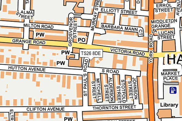 TS26 8DE map - OS OpenMap – Local (Ordnance Survey)