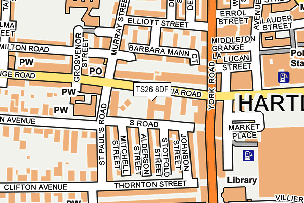 TS26 8DF map - OS OpenMap – Local (Ordnance Survey)