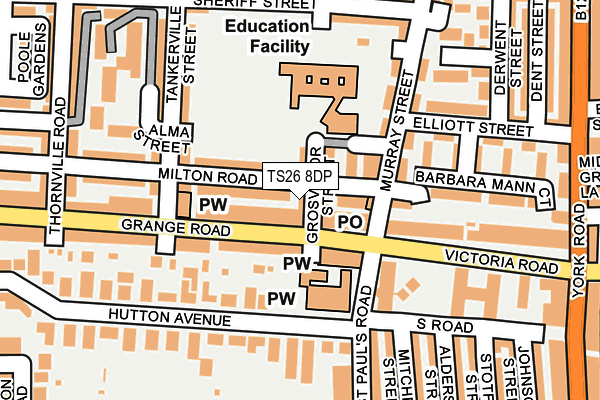 TS26 8DP map - OS OpenMap – Local (Ordnance Survey)