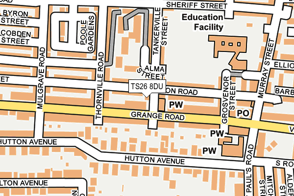 TS26 8DU map - OS OpenMap – Local (Ordnance Survey)