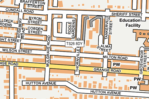 TS26 8DY map - OS OpenMap – Local (Ordnance Survey)