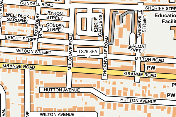 TS26 8EA map - OS OpenMap – Local (Ordnance Survey)