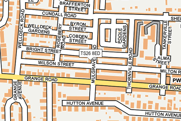 TS26 8ED map - OS OpenMap – Local (Ordnance Survey)