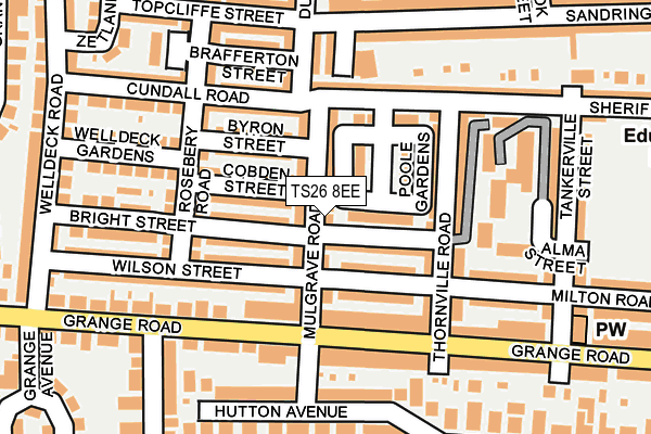 TS26 8EE map - OS OpenMap – Local (Ordnance Survey)