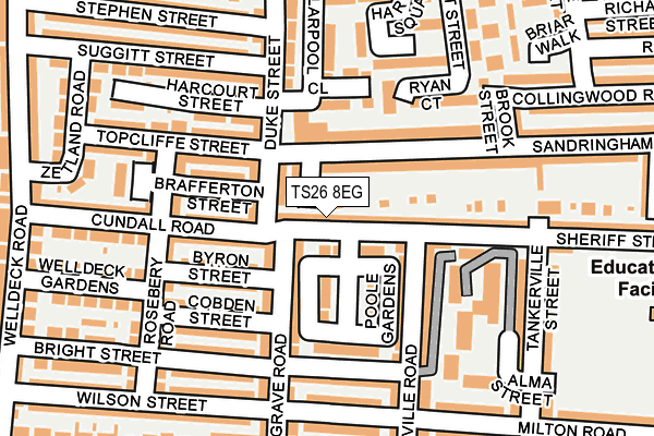 TS26 8EG map - OS OpenMap – Local (Ordnance Survey)