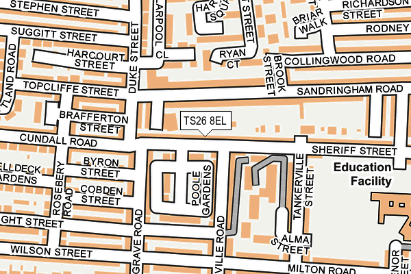 TS26 8EL map - OS OpenMap – Local (Ordnance Survey)