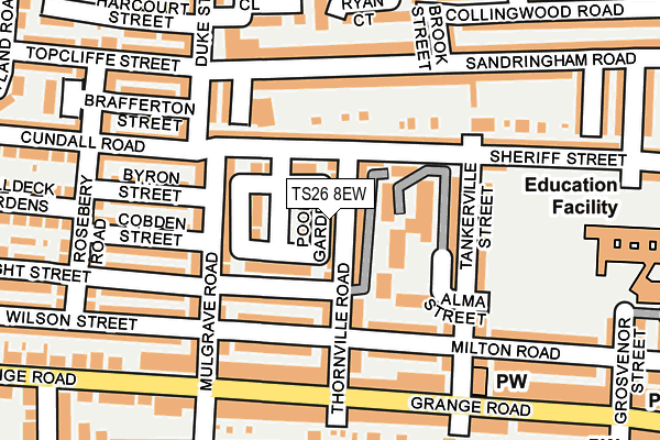 TS26 8EW map - OS OpenMap – Local (Ordnance Survey)