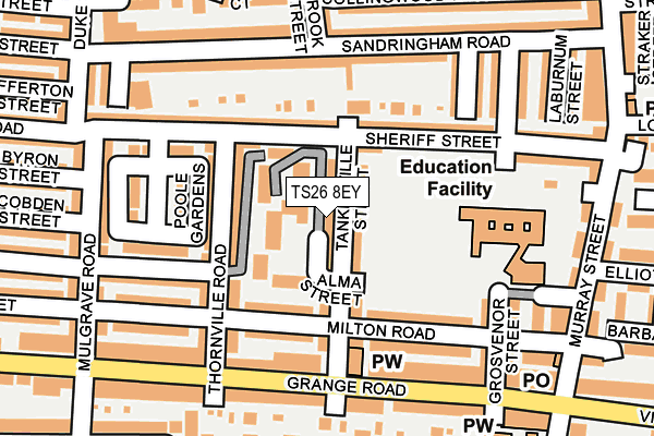 TS26 8EY map - OS OpenMap – Local (Ordnance Survey)