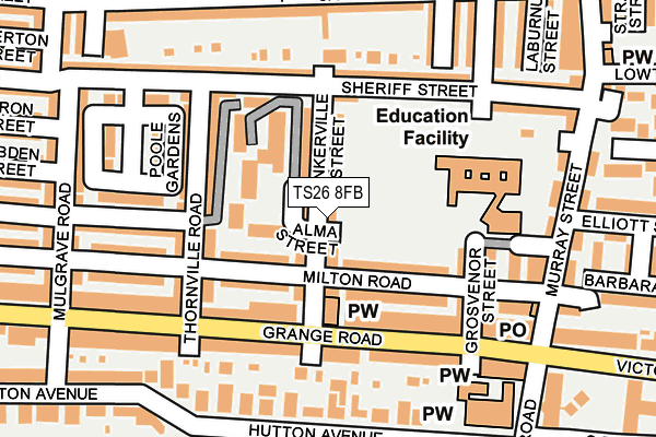 TS26 8FB map - OS OpenMap – Local (Ordnance Survey)