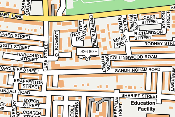 TS26 8GE map - OS OpenMap – Local (Ordnance Survey)