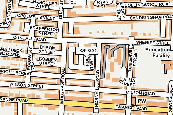 TS26 8GG map - OS OpenMap – Local (Ordnance Survey)