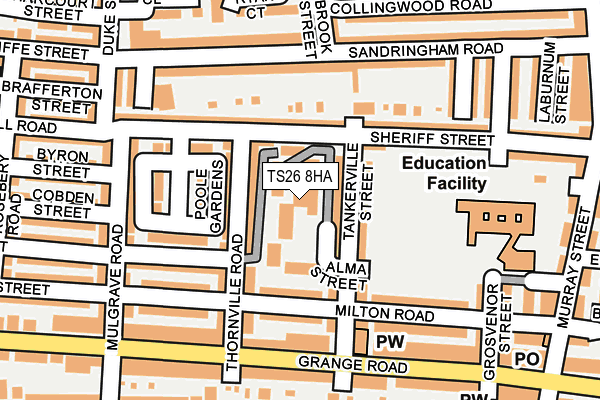 TS26 8HA map - OS OpenMap – Local (Ordnance Survey)