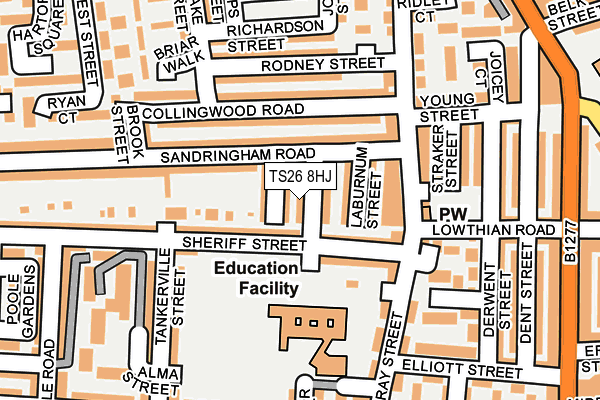 TS26 8HJ map - OS OpenMap – Local (Ordnance Survey)