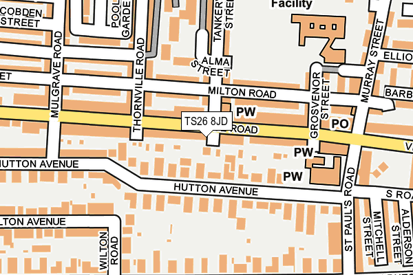 TS26 8JD map - OS OpenMap – Local (Ordnance Survey)