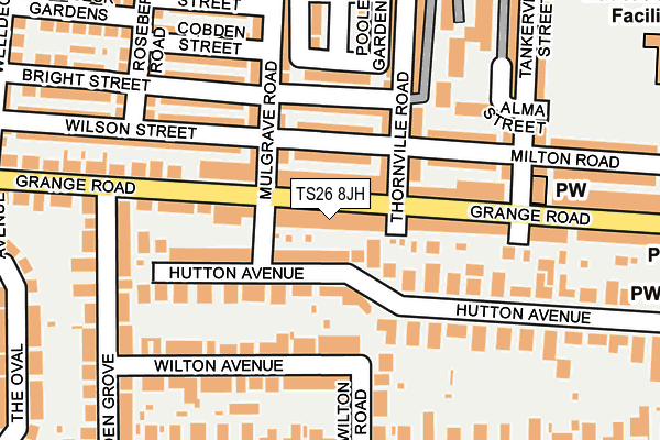 TS26 8JH map - OS OpenMap – Local (Ordnance Survey)