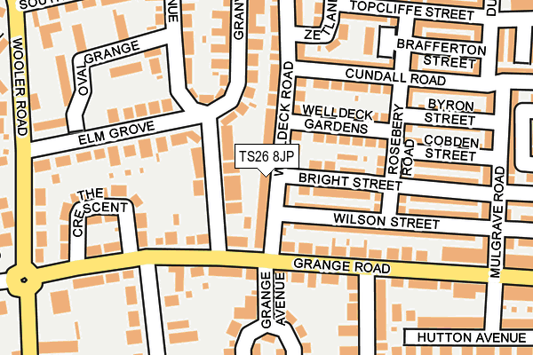 TS26 8JP map - OS OpenMap – Local (Ordnance Survey)