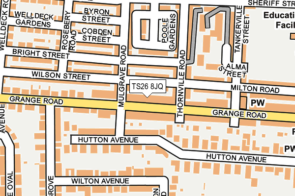 TS26 8JQ map - OS OpenMap – Local (Ordnance Survey)