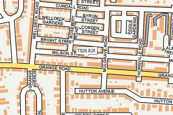 TS26 8JX map - OS OpenMap – Local (Ordnance Survey)