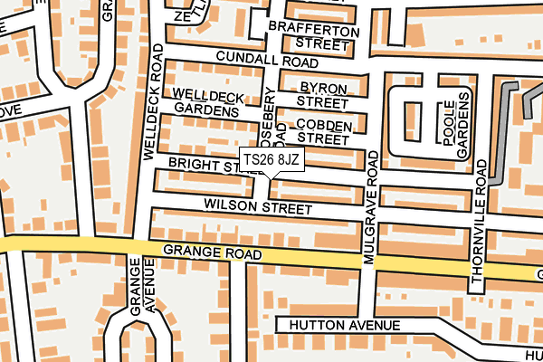 TS26 8JZ map - OS OpenMap – Local (Ordnance Survey)